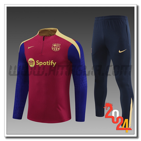 Tuta Allenamento FC Barcellona Bambino Rosso/Blu 2024 2025