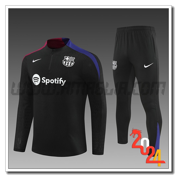 Tuta Allenamento PSG Bambino Nero/viola 2024 2025