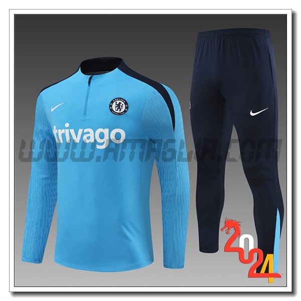 Tuta Allenamento FC Chelsea Bambino Blu/Nero 2024 2025