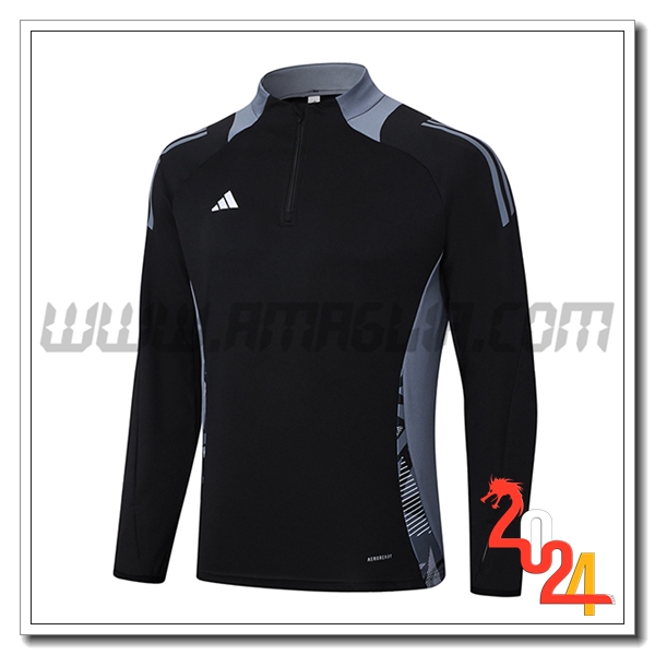 Felpa Allenamento Adidas Nero/Grigio 2024 2025