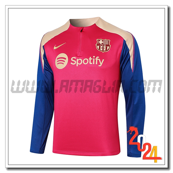 Felpa Allenamento FC Barcellona Rosso/Blu/Giallo 2024 2025 -02