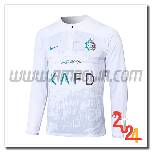 Felpa Allenamento Al-Nassr FC Bianco/Grigio 2024 2025