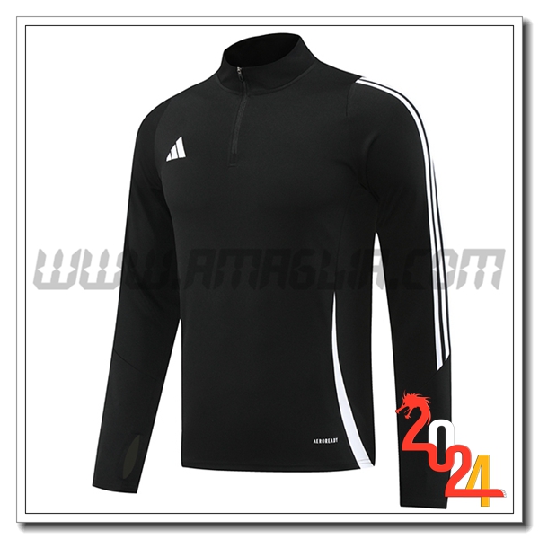 Felpa Allenamento Adidas Nero/Bianco 2024 2025