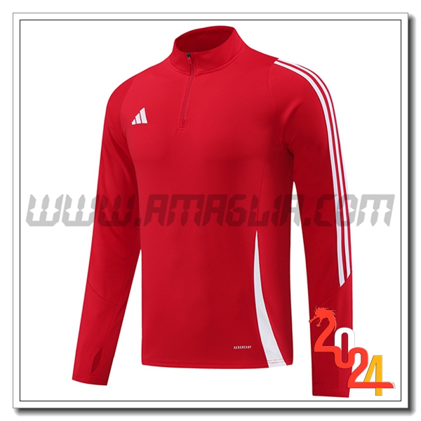 Felpa Allenamento Adidas Rosso/Bianco 2024 2025