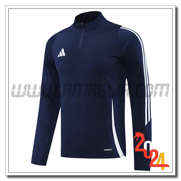 Felpa Allenamento Adidas Blu Scuro 2024 2025