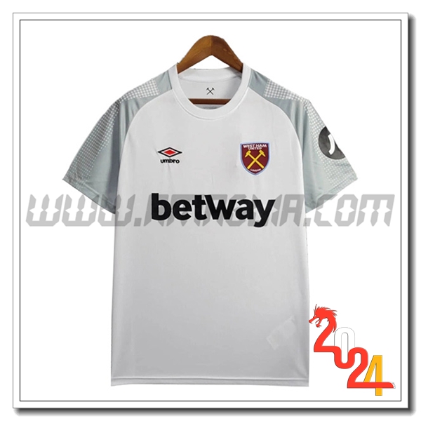 West Ham Seconda Maglia Calcio 2024 2025 Grigio