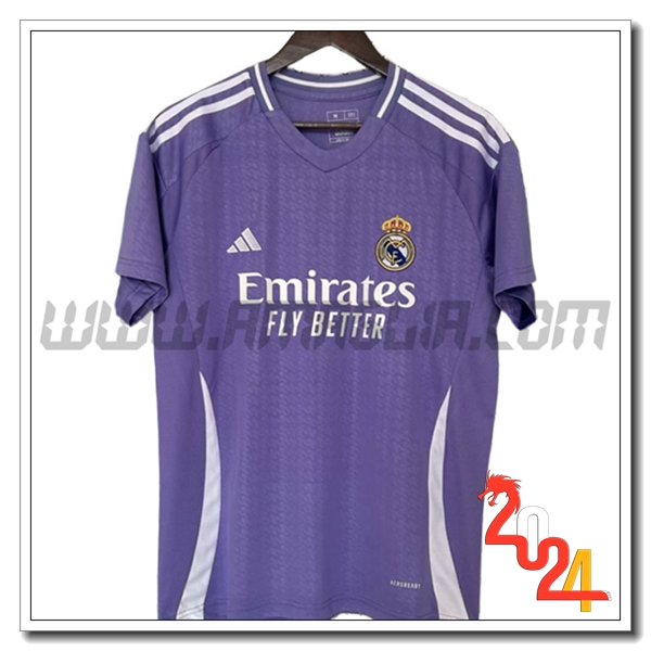 Real Madrid Seconda Maglia Calcio 2024 2025 Viola