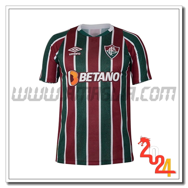 Fluminense Prima Maglia Calcio 2024 2025 Rosso Verde