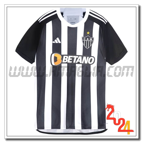Atletico Mineiro Prima Maglia Calcio 2024 2025 Nero Bianco