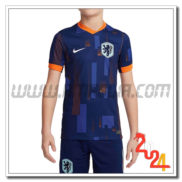 Kit Maglia Paesi Bassi Bambino Seconda 2024 2025 Blu