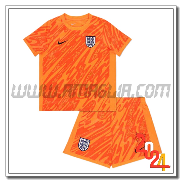 Kit Maglia Portiere Inghilterra Bambino 2024 2025 Arancia