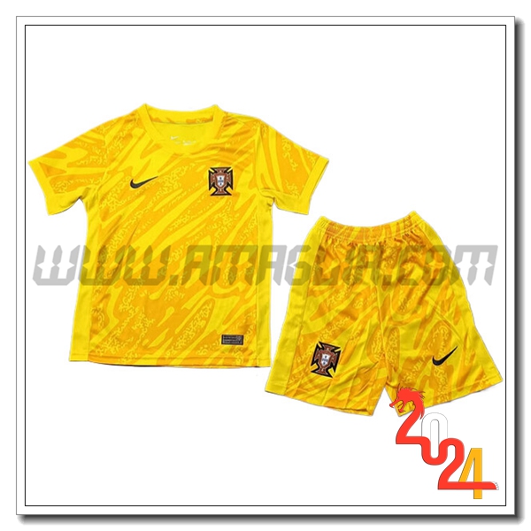 Kit Maglia Portiere Portogallo Bambino 2024 2025 GIALLO