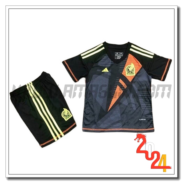 Kit Maglia Portiere Messico Bambino 2024 2025 Nero