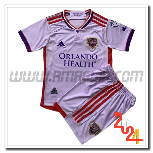 Kit Maglia Orlando City SC Bambino Seconda 2024 2025