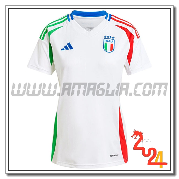 Seconda Maglia Calcio Italia Donne 2024 2025 Bianco