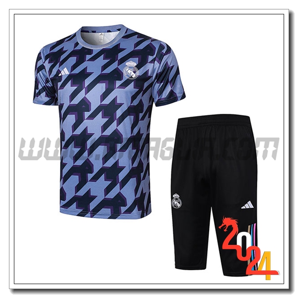Kit Maglia Allenamento + Pantaloncini Real Madrid Nero/viola 2024 2025