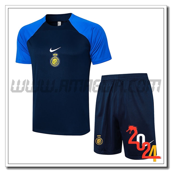 Kit Maglia Allenamento + Pantaloncini Al-Nassr FC Blu 2024 2025