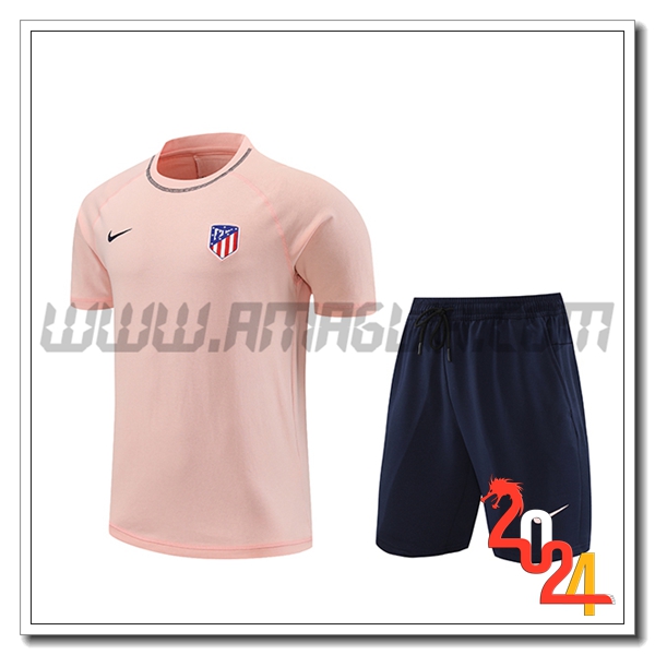 Kit Maglia Allenamento + Pantaloncini Atletico Madrid Rosa 2024 2025