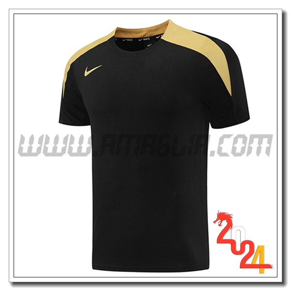 T Shirt Allenamento Nike Nero/Giallo 2024 2025