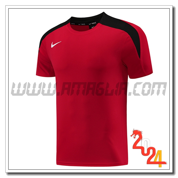 T Shirt Allenamento Nike Rosso/Nero 2024 2025
