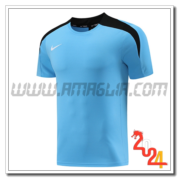 T Shirt Allenamento Nike Blu/Nero 2024 2025