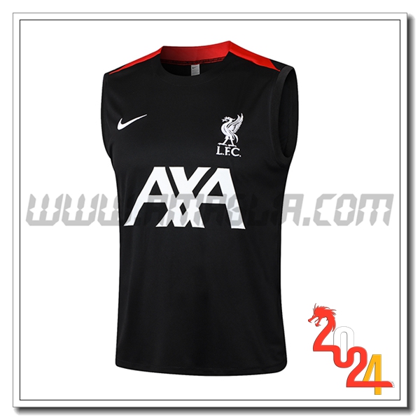 Canotta Allenamento FC Liverpool Nero/Rosso 2024 2025