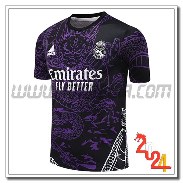 T Shirt Allenamento Real Madrid viola/Nero 2024 2025