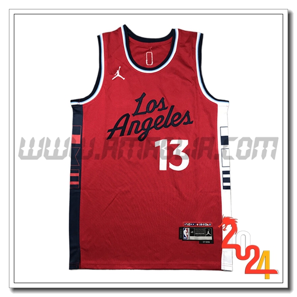 Maglia Los Angeles Clippers (GEORGE #13) 2024/25 Rosso/Bianco/Nero