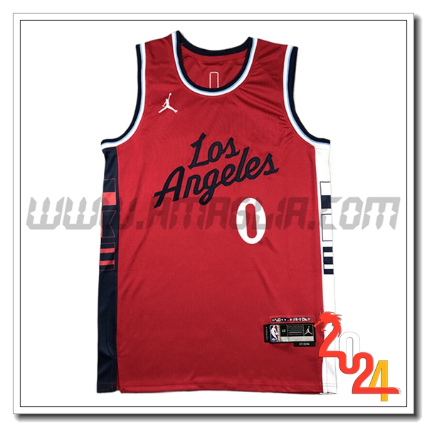 Maglia Los Angeles Clippers (WESTBROOK #0) 2024/25 Rosso/Bianco/Nero