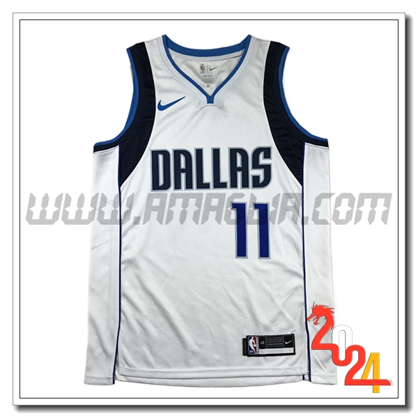 Maglia Dallas Mavericks (IRVING #11) 2024/25 Bianco/Nero/Blu
