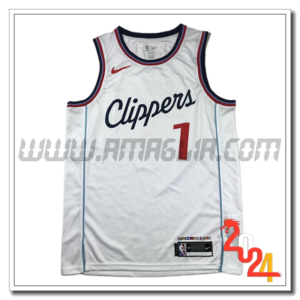 Maglia Los Angeles Clippers (HARDEN #1) 2024/25 Bianco