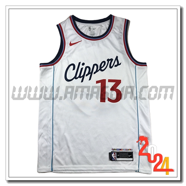 Maglia Los Angeles Clippers (GEORGE #13) 2024/25 Bianco