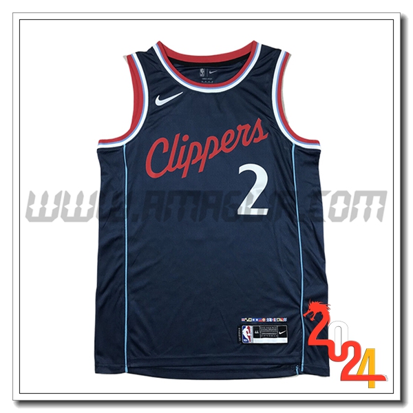 Maglia Los Angeles Clippers (LEONARD #2) 2024/25 Blu Scuro