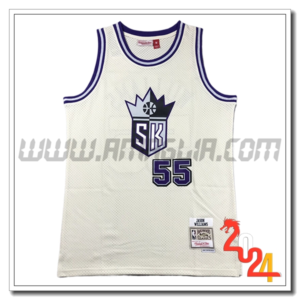 Maglia Sacramento Kings (WILLIAMS #55) 2024/25 Bianco/viola