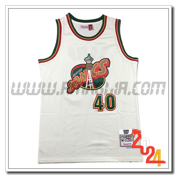 Maglia Oklahoma City Thunder (KEMP #40) 2024/25 Bianco/Verde