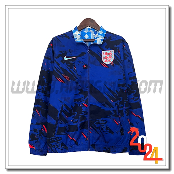 Giacca A Vento Inghilterra Blu/Nero/Rosso 2024 2025
