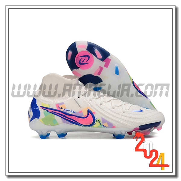 Nike Scarpe Calcio Phantom Luna Elite NU FG Bianco/Rosa/Blu