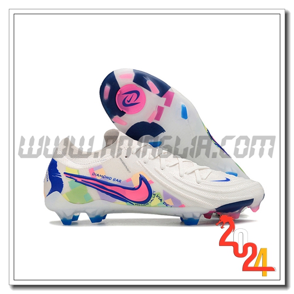Nike Scarpe Calcio Phantom Luna Elite NU FG Bianco/Rosa/Blu -02