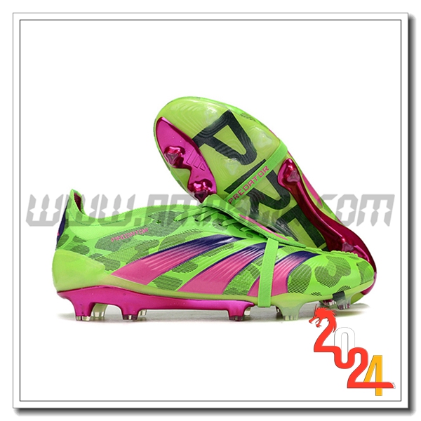 Adidas Scarpe Calcio Predator Elite Tongue FG Verde/viola/Grigio