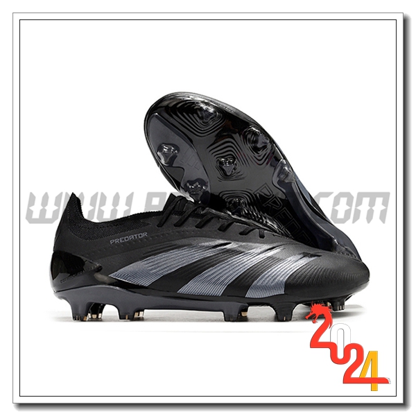 Adidas Scarpe Calcio Predator Elite FG Nero/Grigio -02