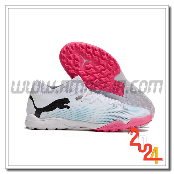 PUMA Scarpe Calcio FUTURE 7 ULTIMATE TF Bianco/Blu/Rosa
