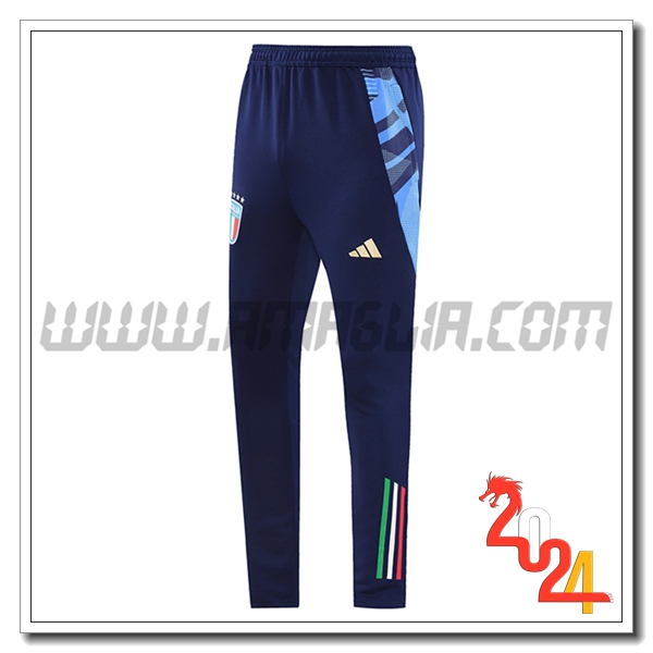 Pantaloni Allenamento Italia Blu Scuro 2024 2025 -02