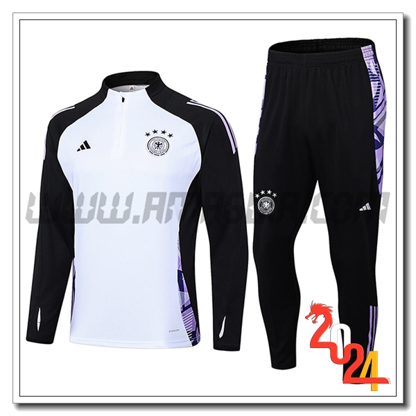 Tuta Allenamento Germania Bianco/Nero/viola 2024 2025