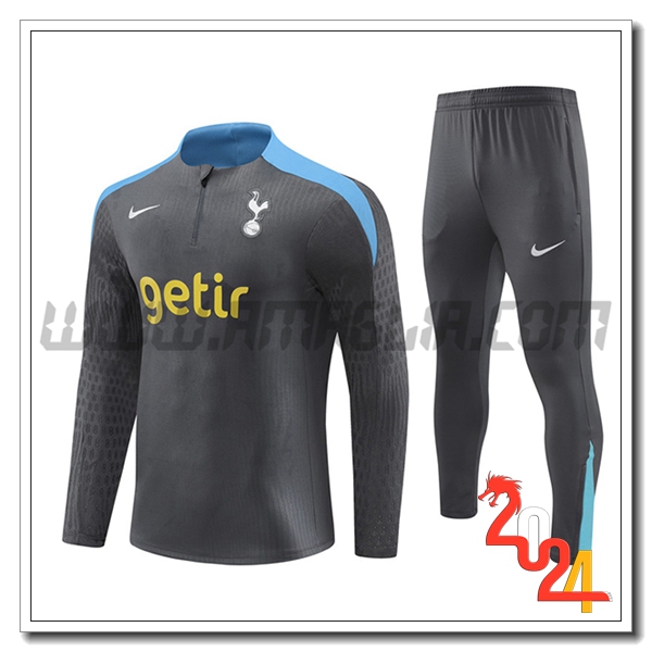 Tuta Allenamento Tottenham Hotspur Grigio Scuro 2024 2025