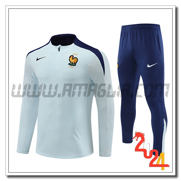 Tuta Allenamento Francia Azzurro 2024 2025