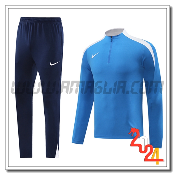 Tuta Allenamento Nike Blu/Bianco 2024 2025 -02