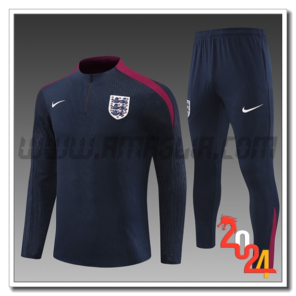 Tuta Allenamento Inghilterra Bambino Blu Scuro 2024 2025
