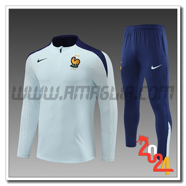 Tuta Allenamento Francia Bambino Azzurro 2024 2025