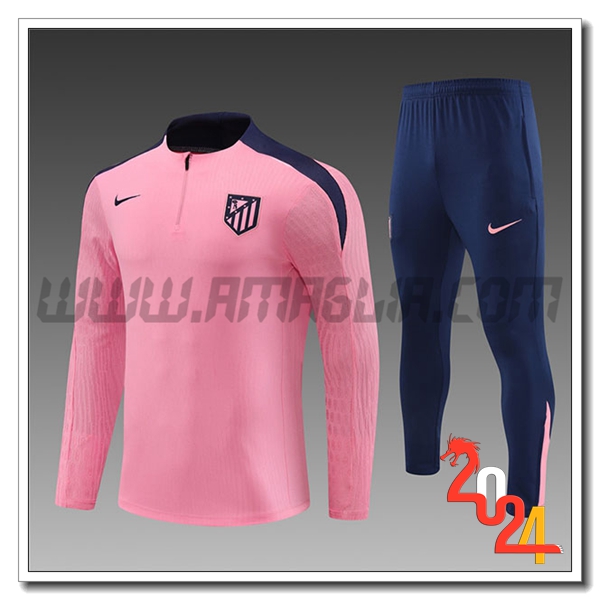 Tuta Allenamento Atletico Madrid Bambino Rosa 2024 2025