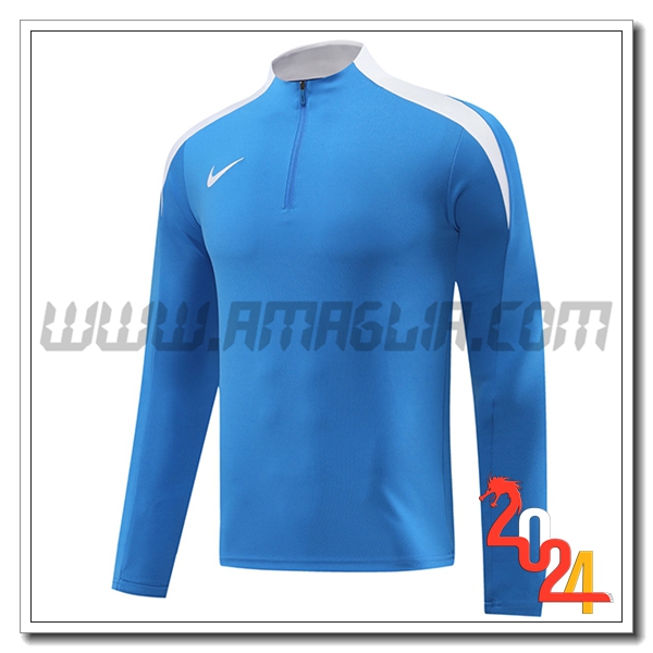 Felpa Allenamento Nike Blu/Bianco 2024 2025 -03